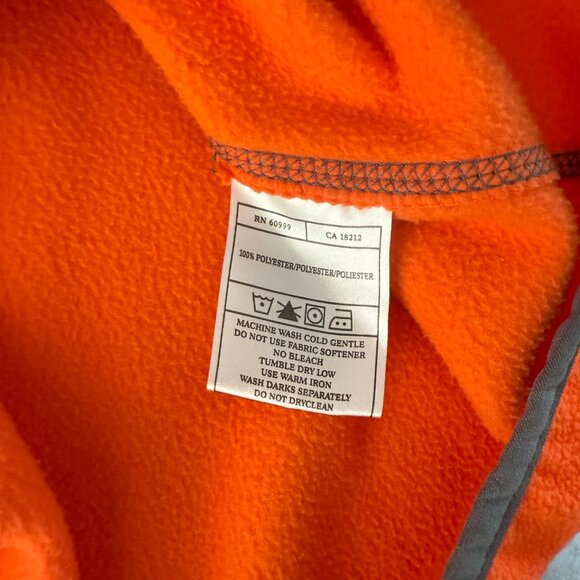 Antigua Orange Mock Collar Ice Quarter-Zip Soft Fleece Pullover Jacket Size L - Picture 8 of 11